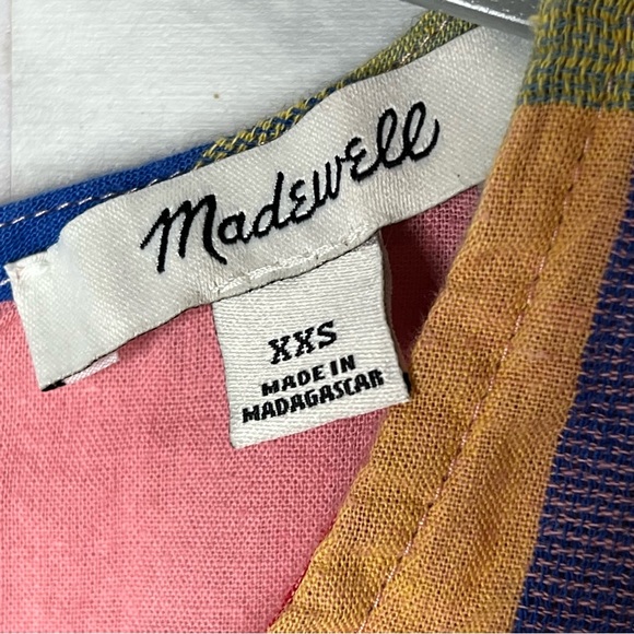 Madewell Boxy Gingham Button-Back Top XXS - Picture 3 of 6